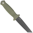 Demko Armiger 4 Tanto Knife OD Green TPR, Black Powder Coated 80CrV2 by Andrew Demko (ARM4-80CrV2-OD-TP)