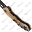Nóż składany Bestech Skirmish Natural Olivewood, Black Stonewashed 154CM (BL06C)