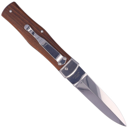 Nóż sprężynowy Mikov Predator Palisander Wood, Mirror, Klips (241-ND-1/N CLIP)