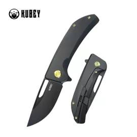 Nóż składany Kubey Hyperion Black Titanium, Black CPM S35VN by Jelly Jerry (KB368B)