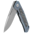 Nóż składany LionSteel Q4ttro Blue Titanium / Fat Carbon, Satin MagnaCut by Molletta (Q4 BL)