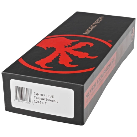 Nóż automatyczny OTF Microtech Cypher II D/E Black Aluminium, Black M390MK by Deryk Munroe and Tony Marfione (1242-1T)