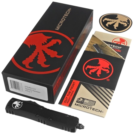 Nóż automatyczny OTF Microtech UTX-85 S/E Black Aluminium, Black M390 (231-1T)