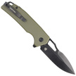 Kubey Knife RDF Green G10, Blackwash AUS-10 by HYDRA Design (KU316B)