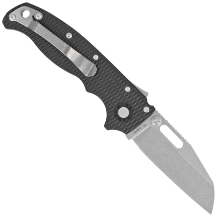 Nóż składany Demko AD20.5 Shark Foot Black Grivory, Stonewashed D2 by Andrew Demko (205-BLK-D2-EP)