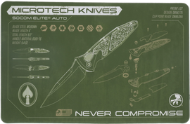 Microtech Socom Elite Auto OD Green Display Mat (MAT-SEA)