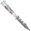 Martinez Albainox Balisong Knife White Templar 3D Design Steel, 3D Design 3Cr13Mov (02268)