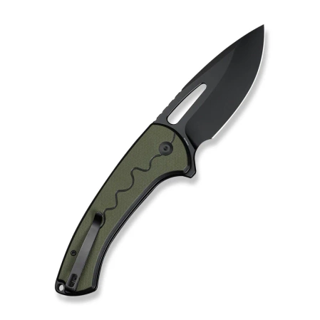 Nóż składany Sencut Squiggy Black / Green G10, Black 9Cr18MoV (S24082A-2)