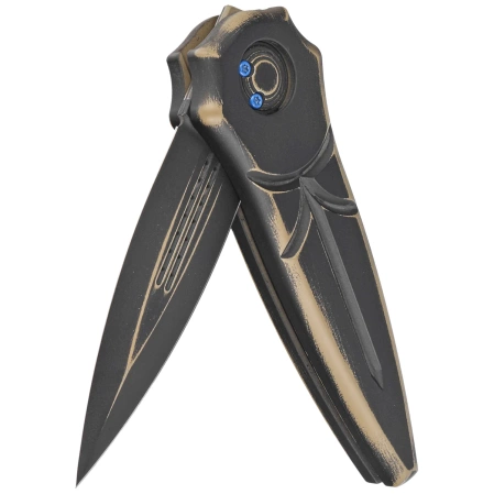 Paragon Warlock-X Convergence Black Aluminum, Black Cerakote CPM S35VN (WLOCX-DUNE-THEME2)