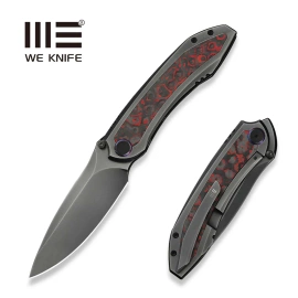 Nóż składany WE Knife Winsome Gray Titanium/Lava Flow Fat Carbon, Polished Gray M390 (WE23092-4)