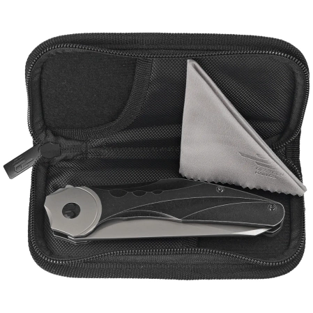 Bestech Excentric Knife Black Stonewashed Titanium, Bead Blasted M390 by Kombou and TNT Knives (BT2412A)