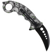 Herbertz CJH Karambit Knife Skulls ABS, Black 420 (ART000137)