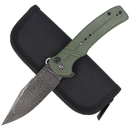 Nóż CIVIVI Cogent Green Micarta, Black Damascus (C20038D-DS1)