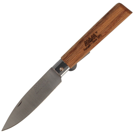 MAM Operario Pocket Knife with Blade Lock, Medium Dark Beech Wood