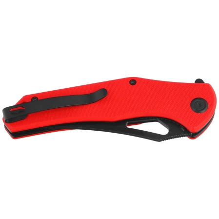 Nóż składany Kubey Phemius KU149F Red G10, Black Stonewashed 14C28N