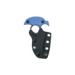 Kubey Stheno Pushdagger Blue Micarta, Blackwashed 14C28N by MUZI Design (KU404C)