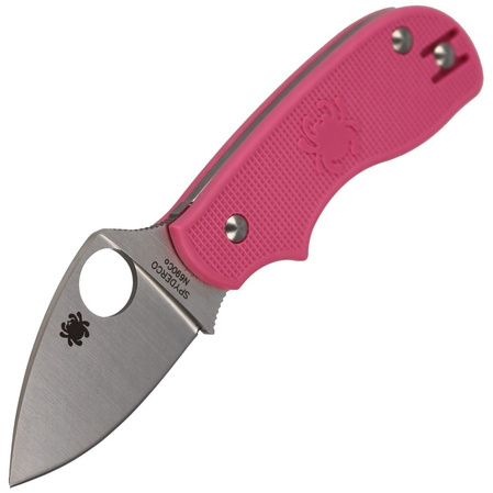 Spyderco Squeak Lightweight Pink PlainEdge Knife (C154PPN)