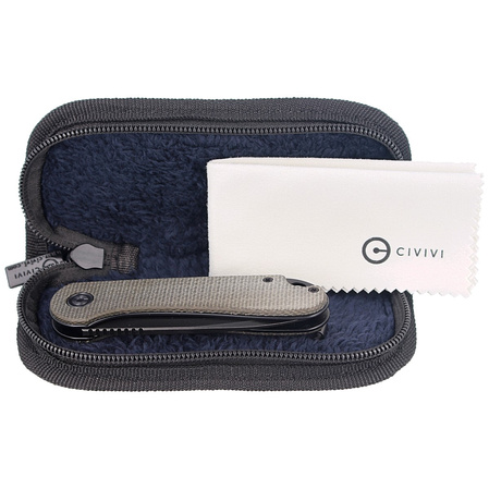 CIVIVI Elementum Flipper Green Micarta, Black Stonewashed (C907Z)