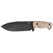 LionSteel Knife Natural Canvas Micarta, Old Black CPM 3V by Molletta (T6B 3V CVN)