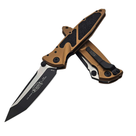 Microtech Socom Elite T/E-M Knife Tan Aluminium, Black M390MK by Tony Marfione (161-1TA)