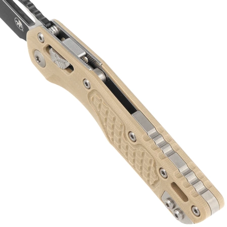 Nóż składany Microtech MSI S/E Ram-Lok Frag Tan G10, Black M390MK by Tony Marfione (210-1FRGTTA)