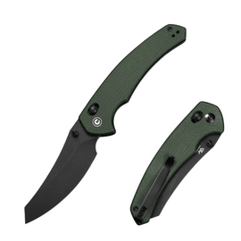Civivi Sixgill Knife Green Canvas Micarta, Black Stonewashed Nitro-V by Gavko Knives (C24050-3)