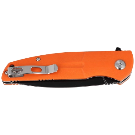 Bestech Knife Fin Orange G10, Black Stonewashed 14C28N (BG34B-3)