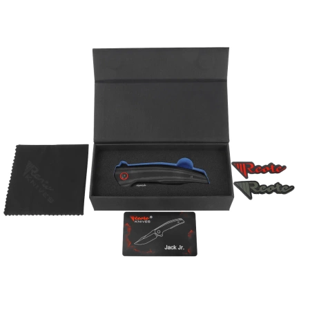 Reate Jack Jr. Knife Black Aluminium, Black DLC S30V (Jack Jr. BKAL DLC RDAL)