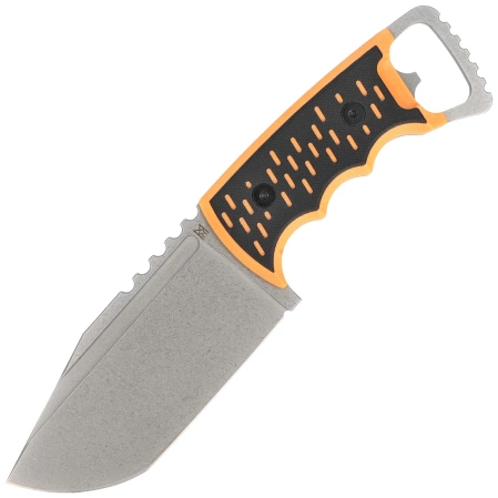 Midgards Messer Njord XXL Black/Orange G10, Stonewashed CPM 3V knife (MM003)