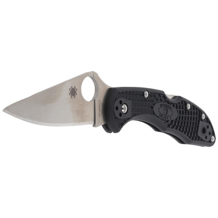 Spyderco Delica 4 FRN Black Flat Ground Plain knife (C11FPBK)
