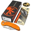 Microtech Stitch-A S/E Automatic Knife Orange Tangerine Tri-Grip Aluminum, Stonewashed by Borka Blades and Tony Marfione (169-10OT)