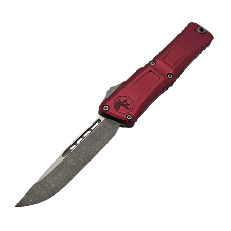 Microtech Combat Troodon Gen III S/E OTF Knife Merlot Aluminum, Stonewashed M390MK by Tony Marfione (1143-10MR)