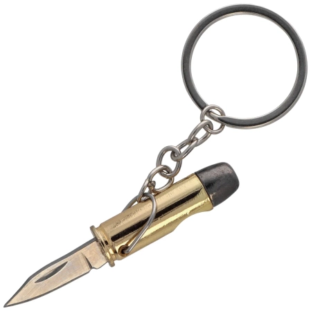 Martinez Albainox Bullet Shaped Keychain Knife Zinc, Shiny 3Cr13MoV (18641)