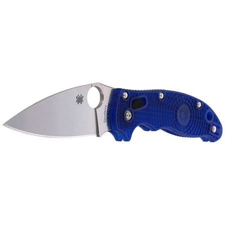 Spyderco Manix 2 FRCP Blue, CTS BD1N PlainEdge Folding Knife (C101PBL2)
