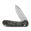 Civivi Button Lock Elementum II Knife Shredded Carbon Fiber/Golden Shred, Damascus (C18062P-10)