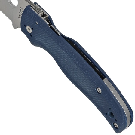 Spyderco Shaman Knife Cobalt Blue G10, Satin CPM SPY27 by Sal Glesser (C229GPCBL)