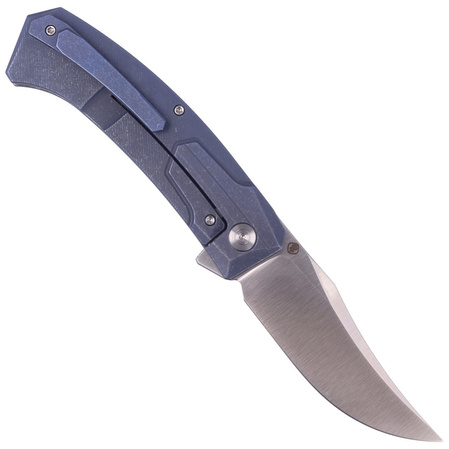 WE Knife Shuddan Blue Titanium, Satin Finish CPM 20CV by Rafal Brzeski (WE21015-2)