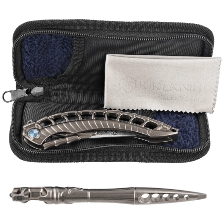 RikeKnife Alien 4 Dark Gray Titanium, Damasteel by Richard Wu (RK-ALIEN4-DG)