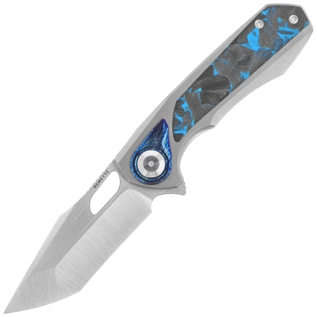 Remette RT-Saker Falcon Gray Titanium/Carbon Fiber, Manual Fine Grinding Satin S45VN (ASTP-1)