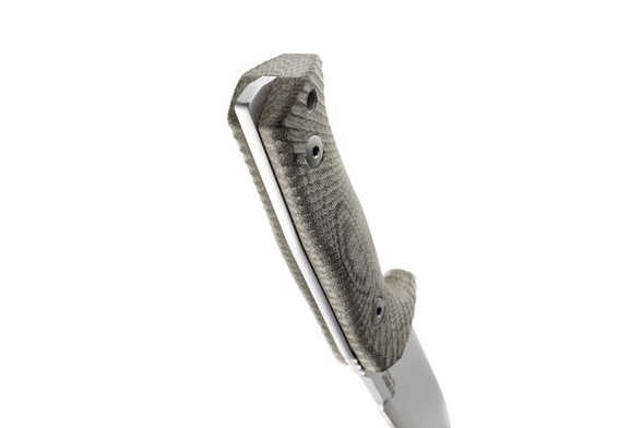 LionSteel Tactical Knife Green Canvas Micarta, Satin Niolox by Molletta (T5 CVG)