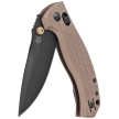 Fox Anzu Bronze Aluminium, Black PVD MagnaCut by Les George Knife (FX-560 ALBR)