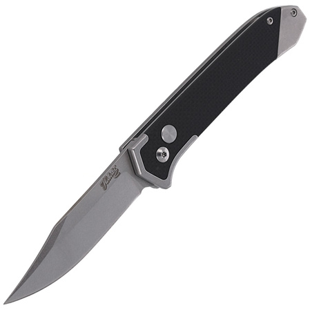 Nóż automatyczny Herbertz Selektion Black G10/Steel, Stonewashed 440A (53040)