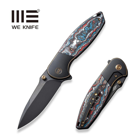 WE Knife Nitro OG Black Titanium/Nebula Fat Carbon, Black Stonewashed CPM 20CV by Peter Carey (WE23035-4)