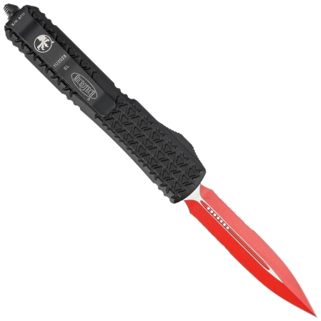 Nóż automatyczny OTF Microtech Ultratech D/E Sith Lord Signature Tri-Grip Black Aluminium, Red P/S M390 by Tony Marfione (122-2SL)