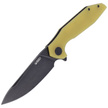 Nóż składany Kubey Nova Yellow G10, Black Stonewashed D2 (KU117C)