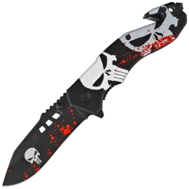 Martinez Albainox Rescue Knife 3D Skull ABS, Skull 3Cr13Mov (18683)