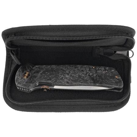 Fox Original Gangster LE No 321/350 Dark Matter Fat Carbon, Satin Elmax by Bob Terzuola Knife (FX-ATC-OG01 CFMC)