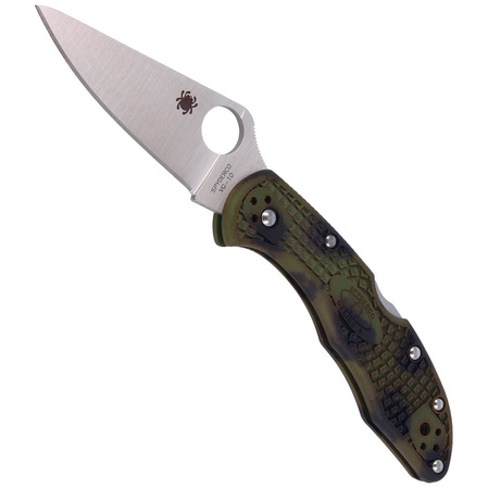 Spyderco Delica 4 FRN Zome Green, Plain VG-10 (C11ZFPGR)