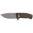 Nóż składany LionSteel Myto Green Aluminium, StoneWashed M390 by Molletta (MT01A GS)