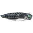 RikeKnife Thor6 Black / Green Titanium, Satin M390 (RK Thor6-M-BG))